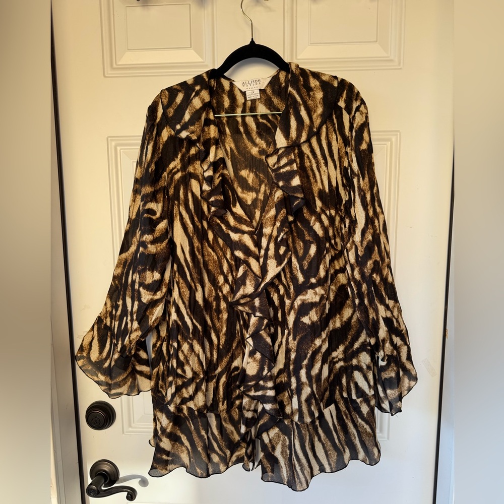 Allison Taylor Earthy Patterned Blouse